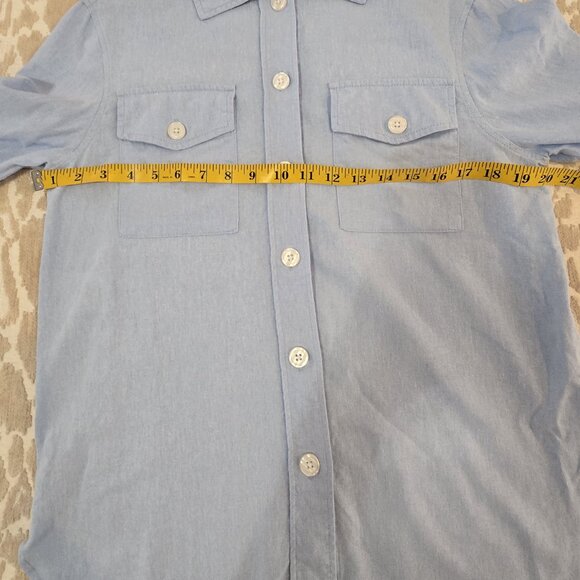 Jones NY Women's Light Blue Button-Up Shirt XS  3/4 Sleeve Cotton Blend Casual - Picture 11 of 13
